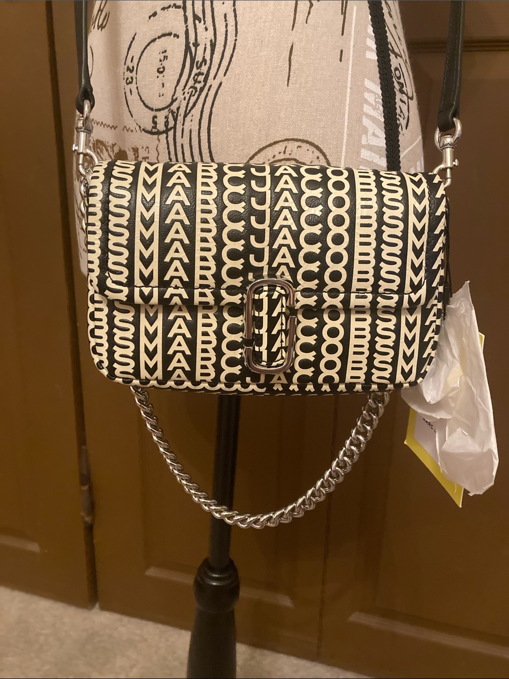 Marc Jacobs The Monogram Leather J Marc Mini Convertible Crossbody/Chain Bag NWT - Picture 2 of 13